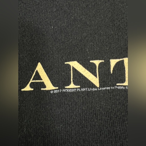 Robert Plant Sketch Feather Hoodie Sweatshirt Black Size Large Rock Music - Picture 5 of 8